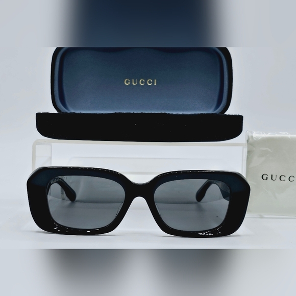 GUCCI GG1531SK 001 BLACK GREY SUNGLASSES NEW - Picture 16 of 16